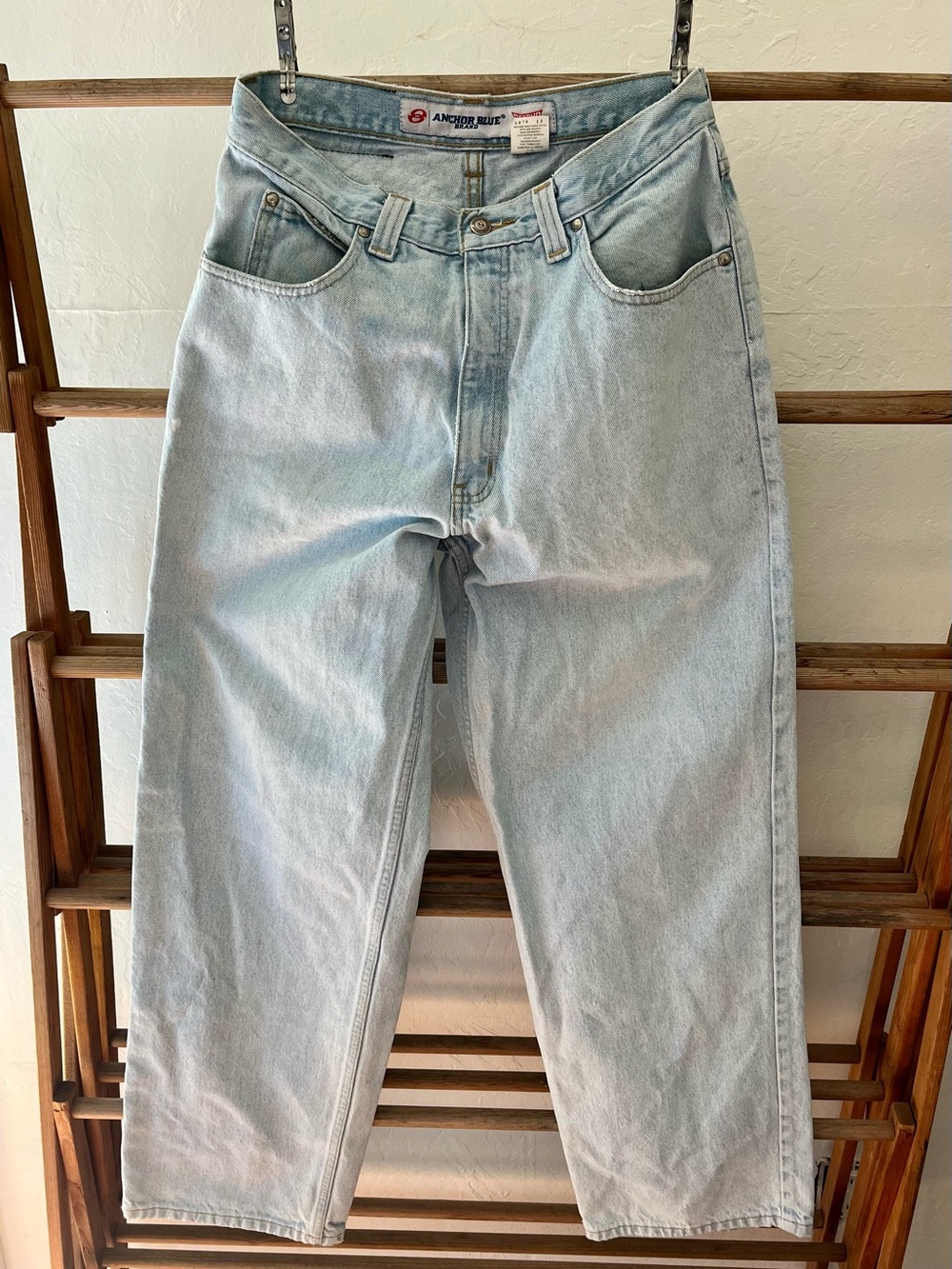 Vtg 90s/Y2K Anchor Blue Beyond Baggy Wide Leg Skate Denim 32x32 - Picture 2 of 9